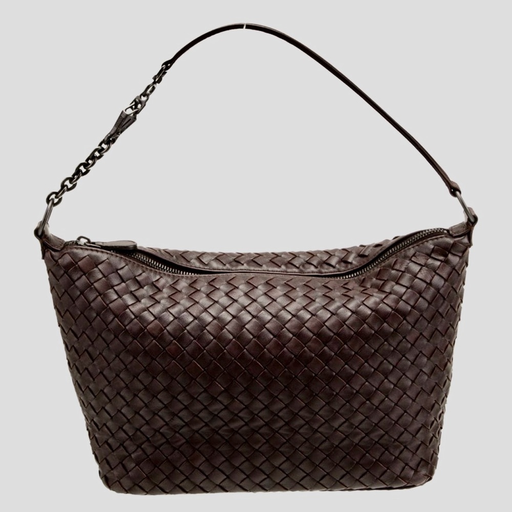 Bottega Veneta Brown Woven Hobo Bag